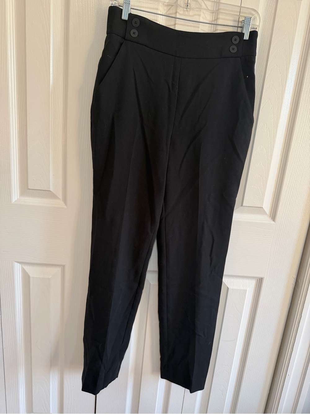 Veronica Beard Button Dress Pant Trouser Black Size 6